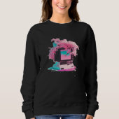 Sweatshirt Vaperwave Aesthetic Glitch Retrowave Synthwave 5 (Devant)
