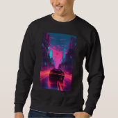 Sweatshirt Vaporwave Aesthetic Outrun Synthwave Retrowave (Devant)