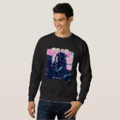 Sweatshirt Vaporwave Glitch esthétique 80s Machine rétro (Devant entier)