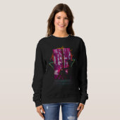 Sweatshirt Vaporwave Synth Sad Girl Retro Design (Devant entier)