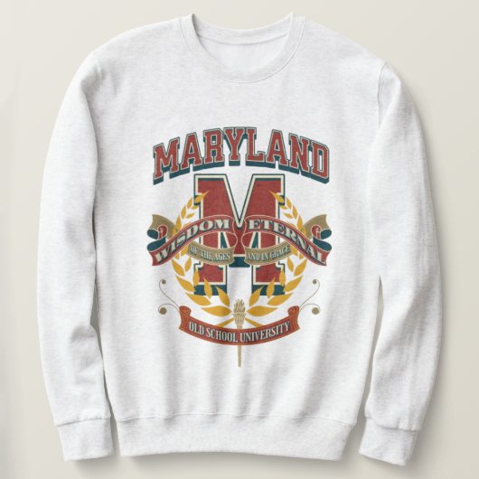 Sweatshirt Varsity letter M University of Maryland (Design devant)