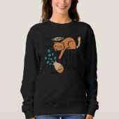 Sweatshirt Vase de fleur de chat (Devant)