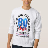 Sweatshirt VE DAY 80e anniversaire Victoire en Europe 2ÈME GU (Devant)