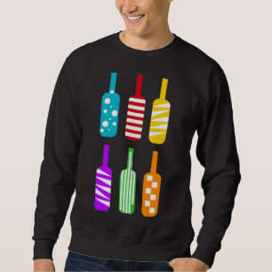 Sweatshirt Vecteur de bouteilles de vin