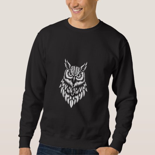 Sweatshirt Vecteur de hibou (Devant)
