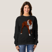 Sweatshirt Vecteur Pitbull rouge (Devant entier)