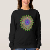 Sweatshirt Vector Circle Pattern In Green Violet Pink   (Devant)