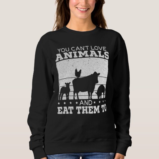 Sweatshirt Vegan Animal Rights Veganism Vegetarian (Devant)