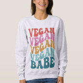 Sweatshirt Vegan Babe Pastel Amateur Super de légumes (Devant)