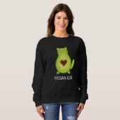 Sweatshirt Vegan Cat Vegetarian Cat Avocato Avocat Avogato (Devant entier)