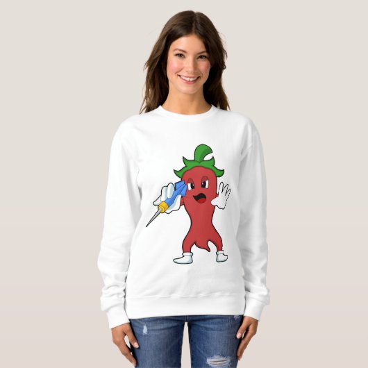 Sweatshirt Vegan Pepper at Darts (Devant entier)