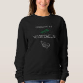 Sweatshirt Vegan Powered by Vegetables Cucumber (Devant)