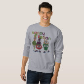 Sweatshirt Végétalien heureux (Devant entier)