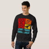 Sweatshirt Vélo Bmx Rétro (Devant entier)