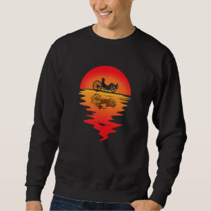Sweatshirt Vélo couché tricycle couché cycliste soleil vintag