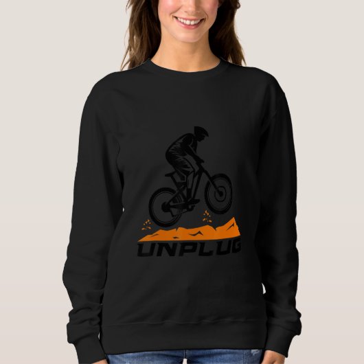 Sweatshirt Vélo Funky UNPLUG E VTT VTT VTT Road (Devant)
