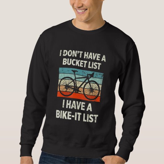 Sweatshirt Vélo Liste Retro Retraite Vélo (Devant)