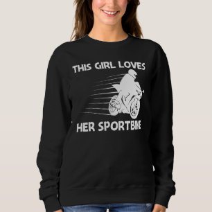 Sweatshirt Vélo Sportbike cool Pour Filles Enfants Motorcy Pr