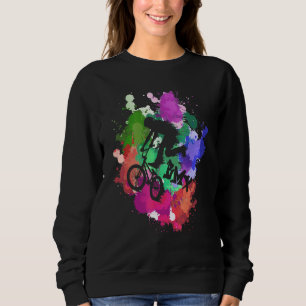 Sweatshirt Vélo Trick Rider Jump équitation Bmx Racing Colorf