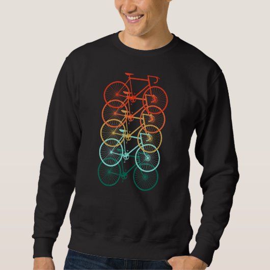Sweatshirt Vélo Vintage Rétro Pour Hommes Et Femmes (Devant)