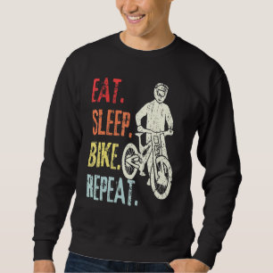 Sweatshirt Vélos De Montagne Retro Vélos À Vélo Mangez Sleep