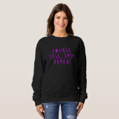 Sweatshirt Vendeur source violet rose Expédition Répétition r (Devant entier)