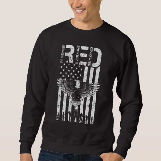 Sweatshirt Vendredi rouge Se souvenir de tous les déployés (Devant)