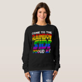 Sweatshirt Venez À Rainbow Side Fier Ally Pride Lgbt Les (Devant entier)