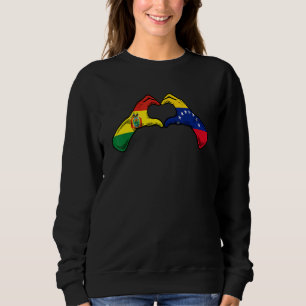 Sweatshirt Venezuela Bolivie Drapeau Vénézuélien Bolivien Cœu