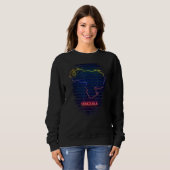 Sweatshirt venezuela country outlline Flag (Devant entier)