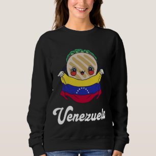 Sweatshirt Venezuela Racines Arepa Vénézuélien Drapeau Coeur