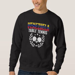 Sweatshirt Venezuela Tennis de Table Supporter de Ping Pong