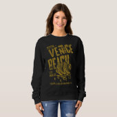 Sweatshirt Venice Beach California Retro Roller Skate Distres (Devant entier)