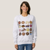Sweatshirt Vente de gâteau Cupcake Crème Puff Cake Pie Browni (Devant entier)