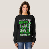 Sweatshirt Ventilateur de course Green Light Drag (Devant entier)