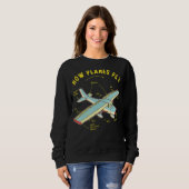 Sweatshirt Ventilateur d'ingénierie aérospatiale des avions (Devant entier)