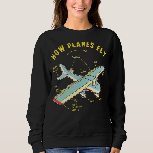 Sweatshirt Ventilateur d'ingénierie aérospatiale des avions (Devant)