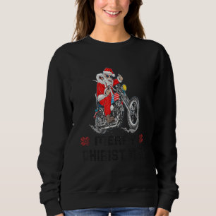 Sweatshirt Ventilateur moto Père Noël Joyeux Noël Noël Noël N