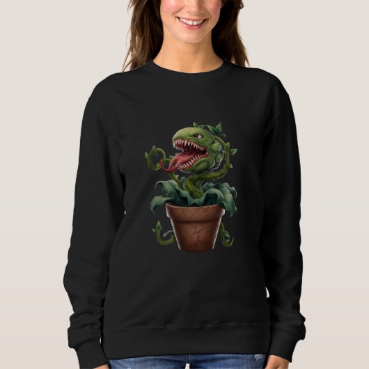 Sweatshirt Vénus Flytrap Monster Postal Predator Design (Devant)