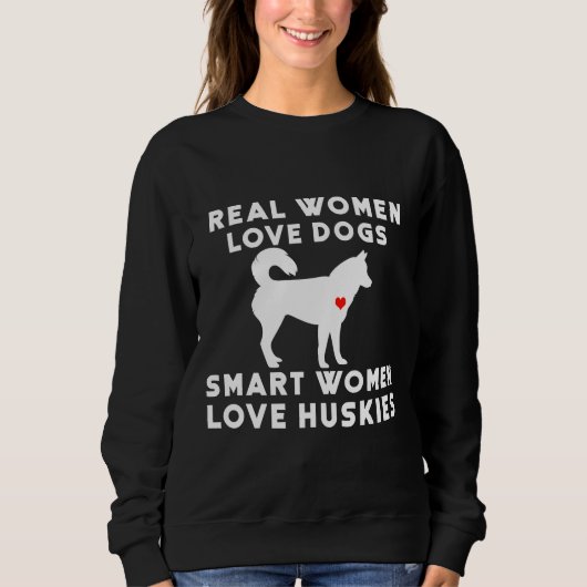 Sweatshirt Véritables Femmes Aimer Chiens Smart Femmes Aimer  (Devant)