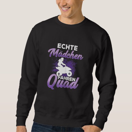 Sweatshirt Véritables Filles Conduisant Quad Atv Quad Rider E (Devant)