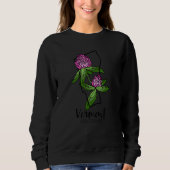 Sweatshirt Vermont Red C  Flower (Devant)
