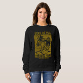 Sweatshirt Vero Beach Florida Retro Distressed Style Souvenir (Devant entier)