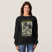 Sweatshirt Vero Beach Florida Retro Distressed Style Souvenir (Devant entier)