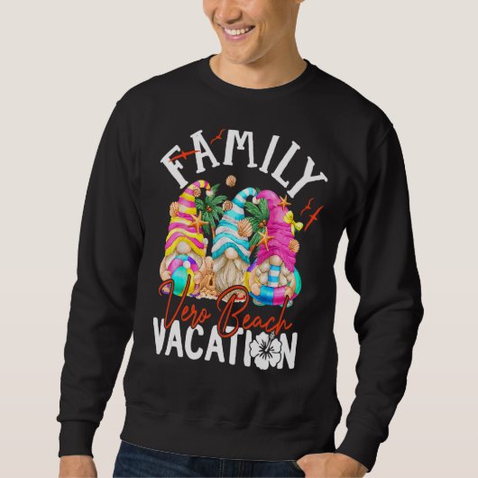 Sweatshirt Vero Beach Floride Gnome Correspondant Vacances Ét (Devant)