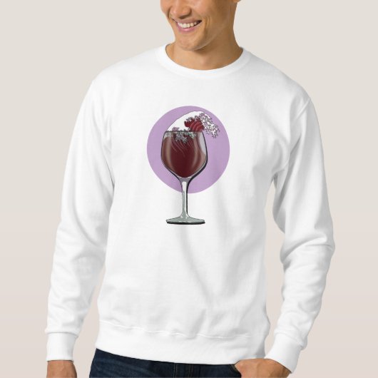 Sweatshirt Verre de vin (Devant)