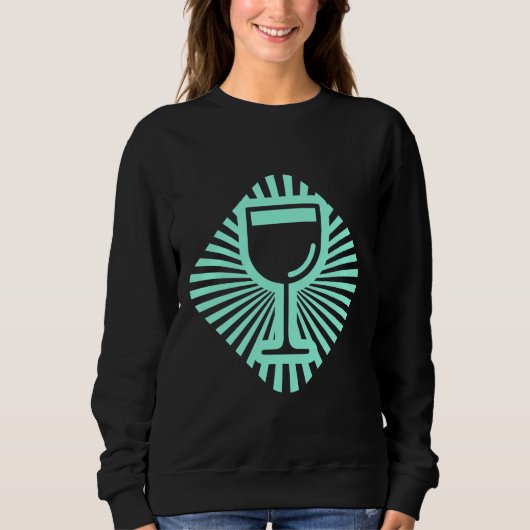 Sweatshirt Verre de vin (Devant)