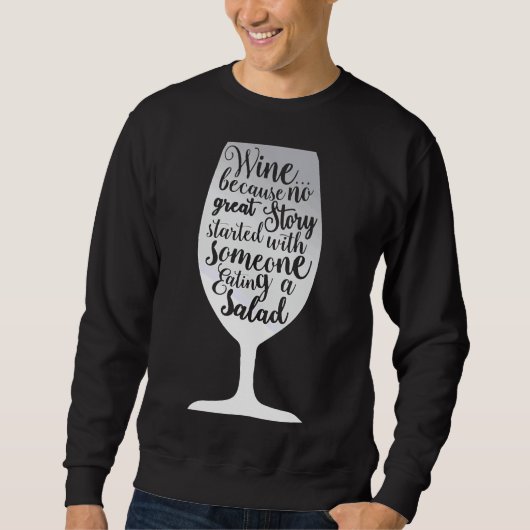 Sweatshirt Verre de vin Boire Vin (Devant)