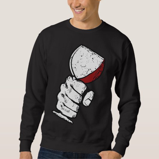 Sweatshirt Verre de vin Grunge (Devant)