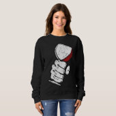 Sweatshirt Verre de vin Grunge (Devant entier)
